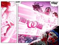 Atom Eve fighting Conquest (Image via Image Comics)